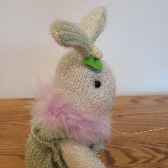 Berkeley Designs Bunny Rabbit Stuffed Animal Plush With Metallic Thread Vintage - Picture 8 of 16
